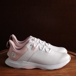 FootJoy Golf Shoes Womens Size 10M White Pink ProLite Spikeless Athletic Sports